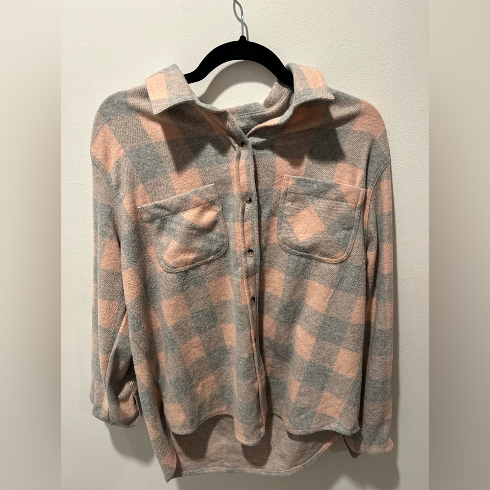 Pink and grey Shirt/jacket